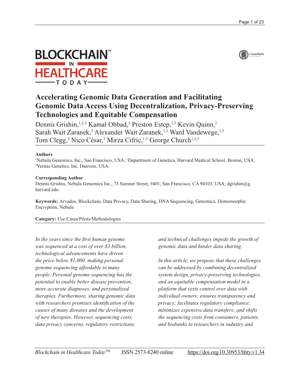 Accelerating Genomic Data Generation and Facilitating Genomic Data Access Using Decentralization, Privacy-Preserving Technologie