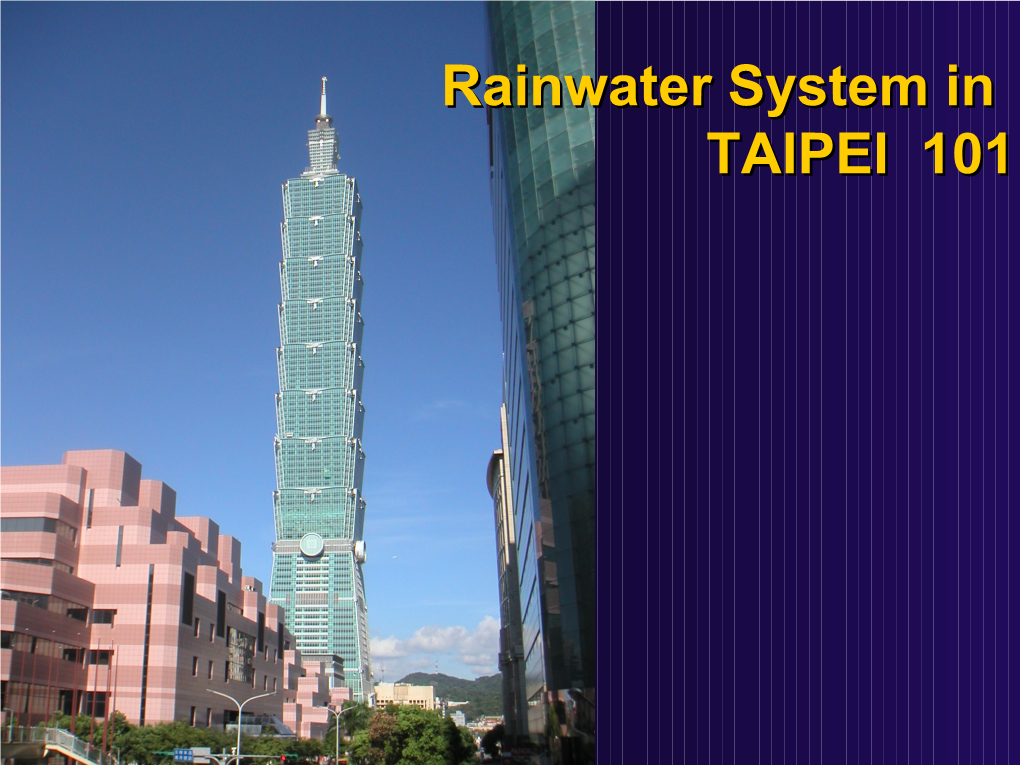 Rainwater System in TAIPEI