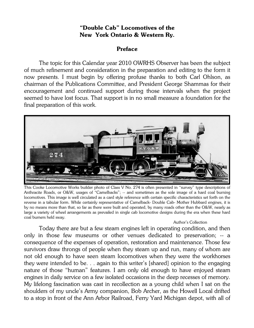 “Double Cab” Locomotives of the New York Ontario & Western Ry