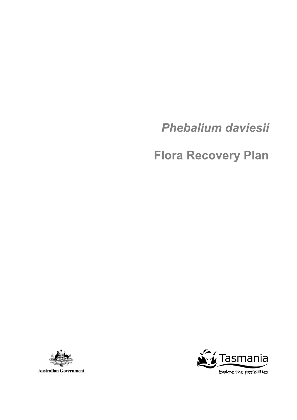 Phebalium Daviesii Flora Recovery Plan I