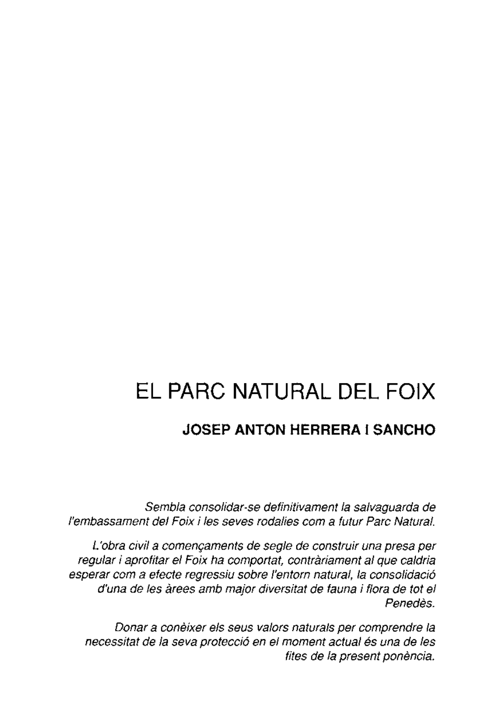 EL PARC NATURAL DEL Folx