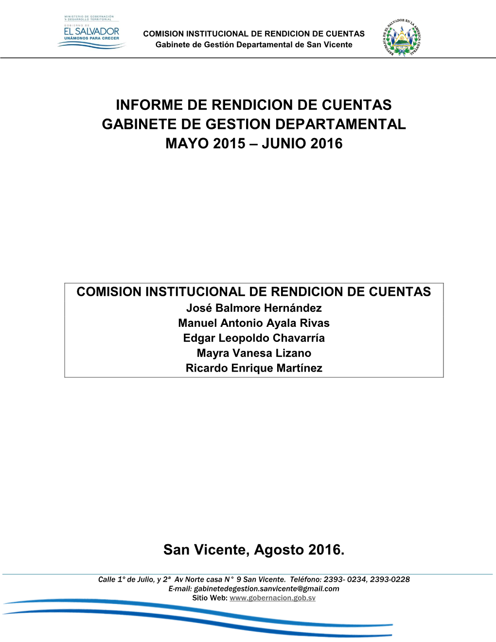 Rendicion De Cuentas Mayo 2015