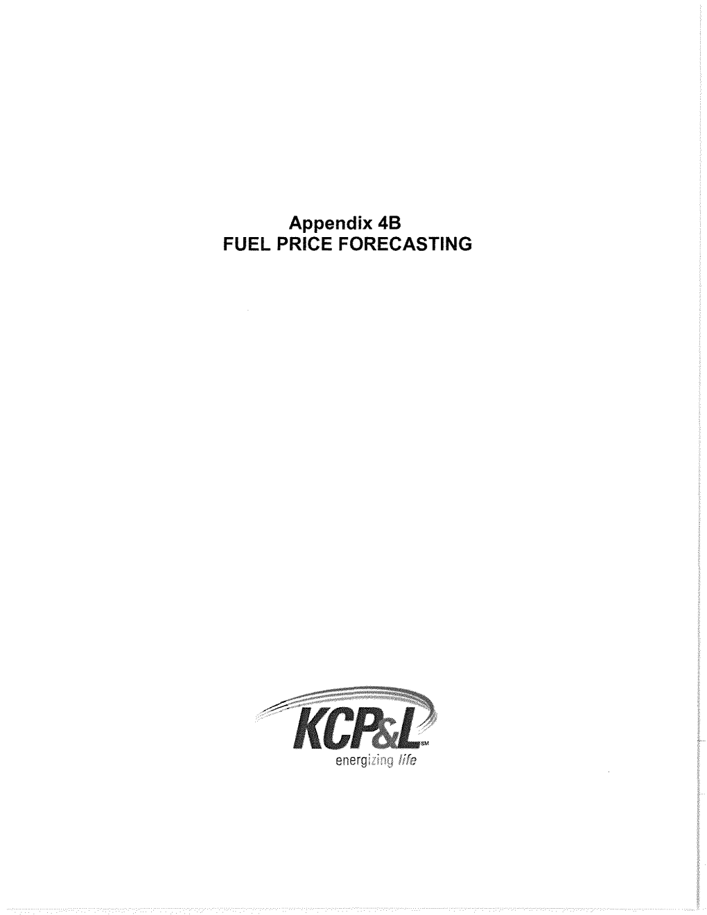 Appendix 4B FUEL PRICE FORECASTING