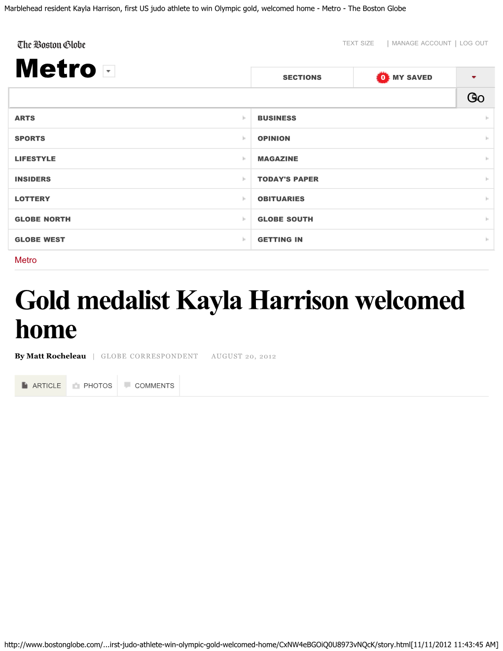 Marblehead Resident Kayla Harrison, First US Judo Athlete to Win Olympic Gold, Welcomed Home - Metro - the Boston Globe