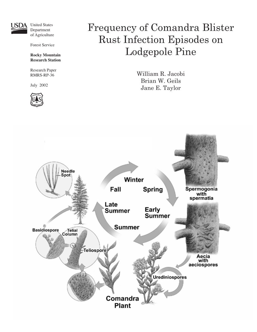 Frequency of Comandra Blister Rust Infection Episodes on Lodgepole Pine