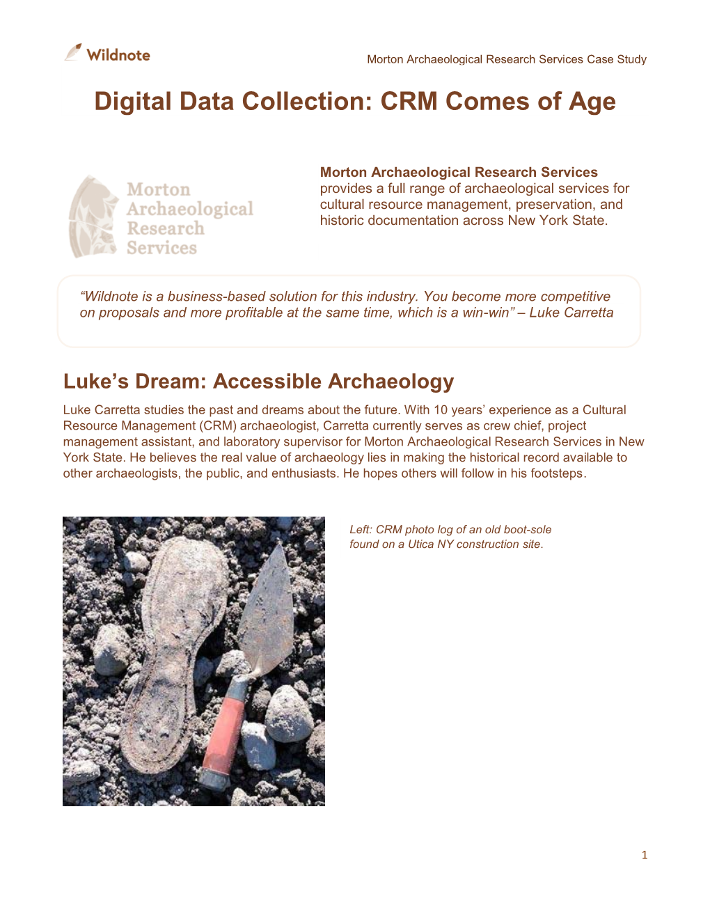 Download a PDF of the Morton Archaeological Case Study