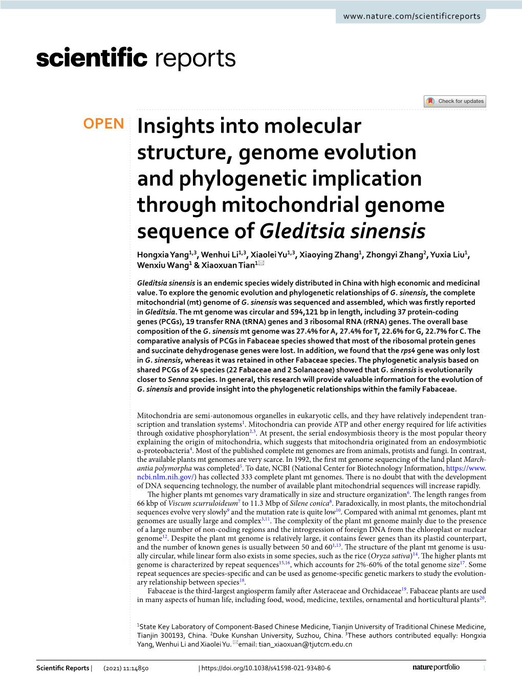 Insights Into Molecular Structure, Genome Evolution and Phylogenetic