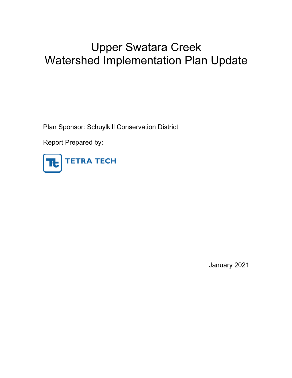 Upper Swatara Creek Watershed Implementation Plan Update