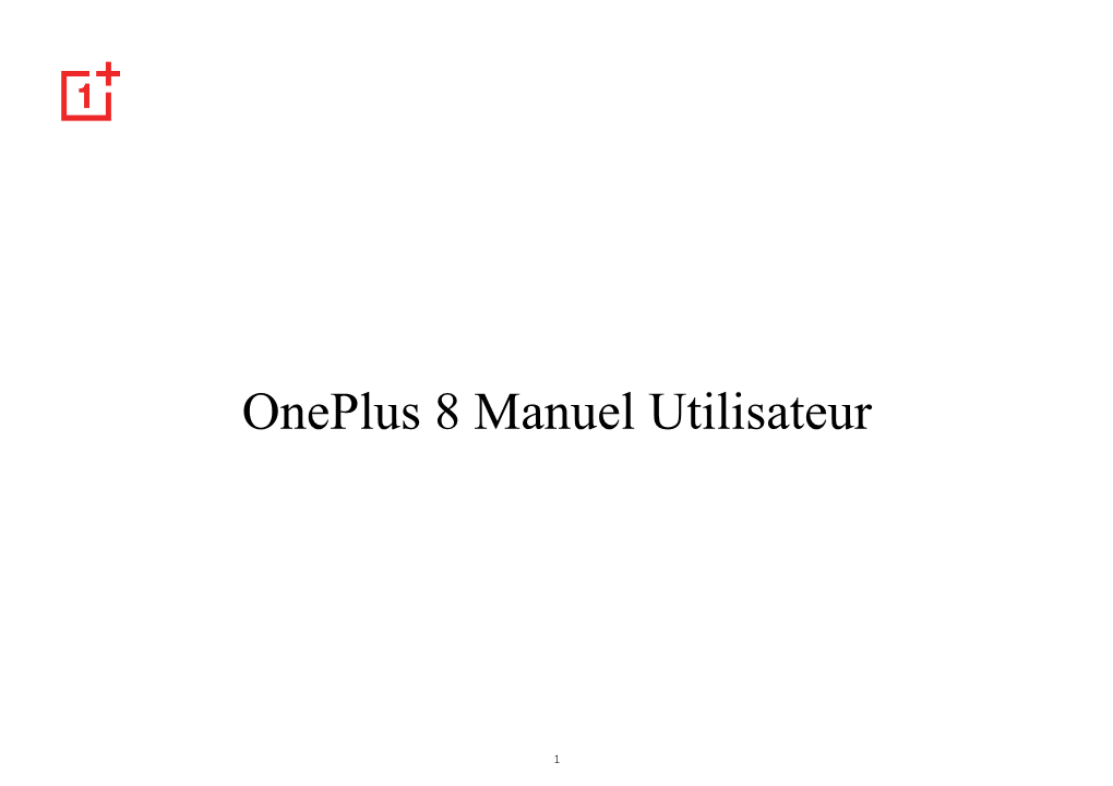 Oneplus 8 Manuel Utilisateur