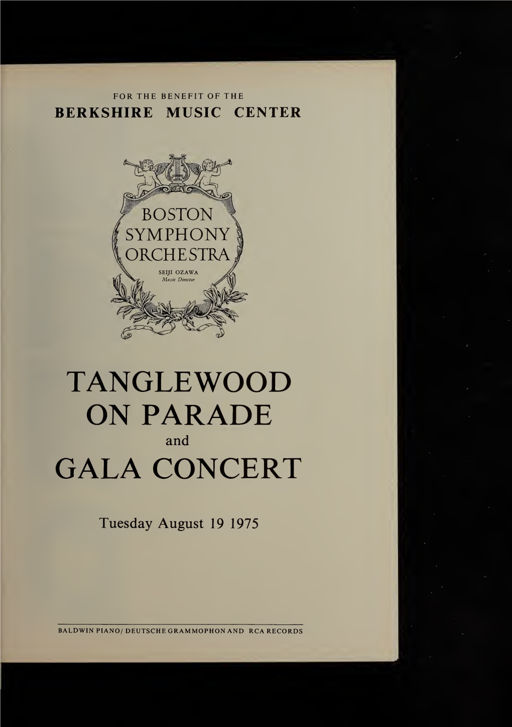 Boston Symphony Orchestra Concert Programs, Summer, 1975, Tanglewood