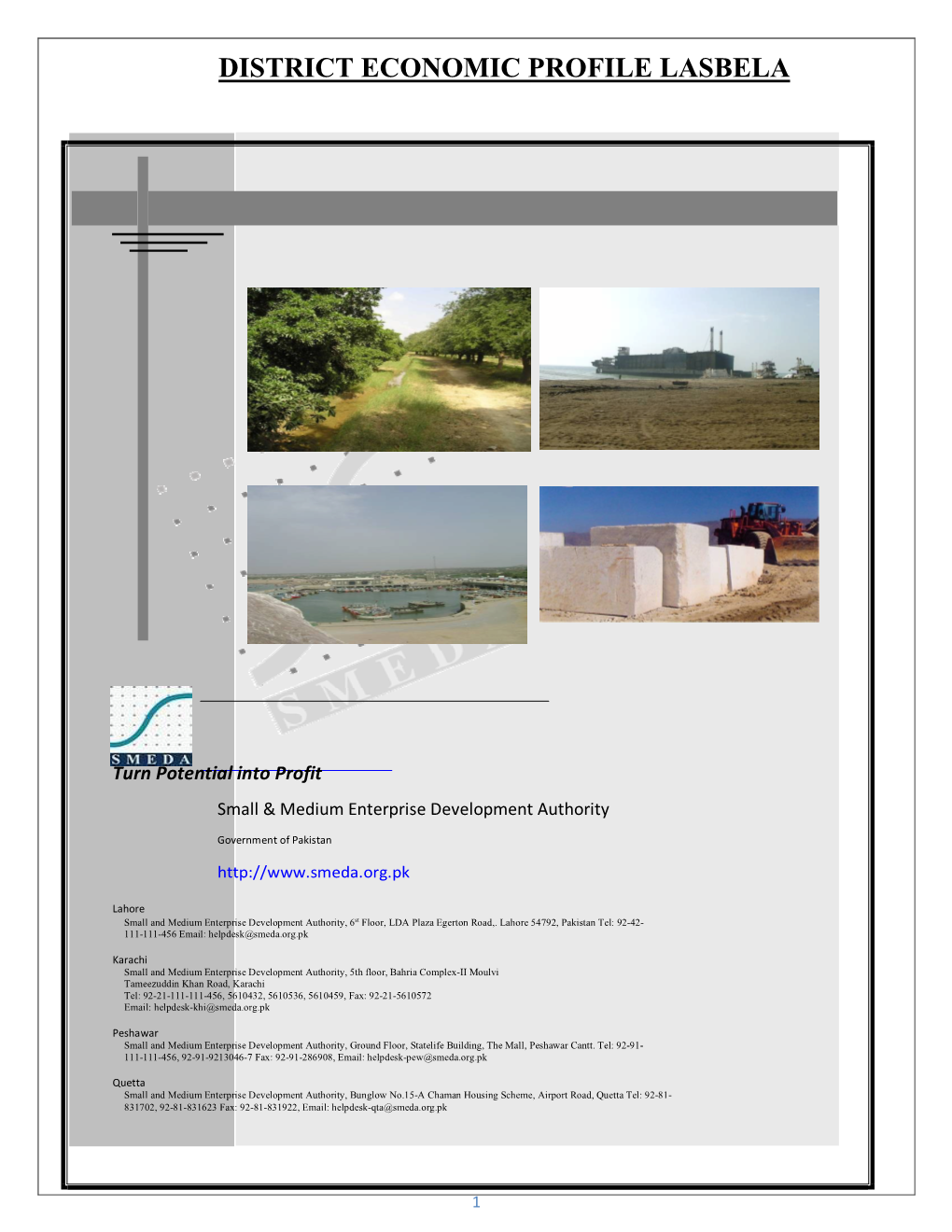 District Economic Profile Lasbela