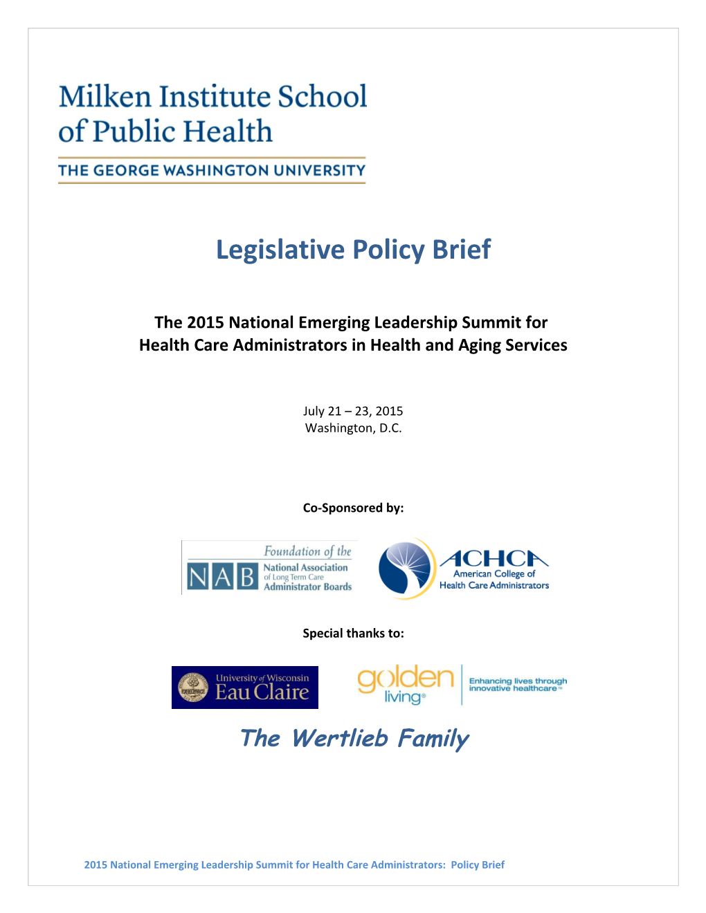 Legislative Policy Brief