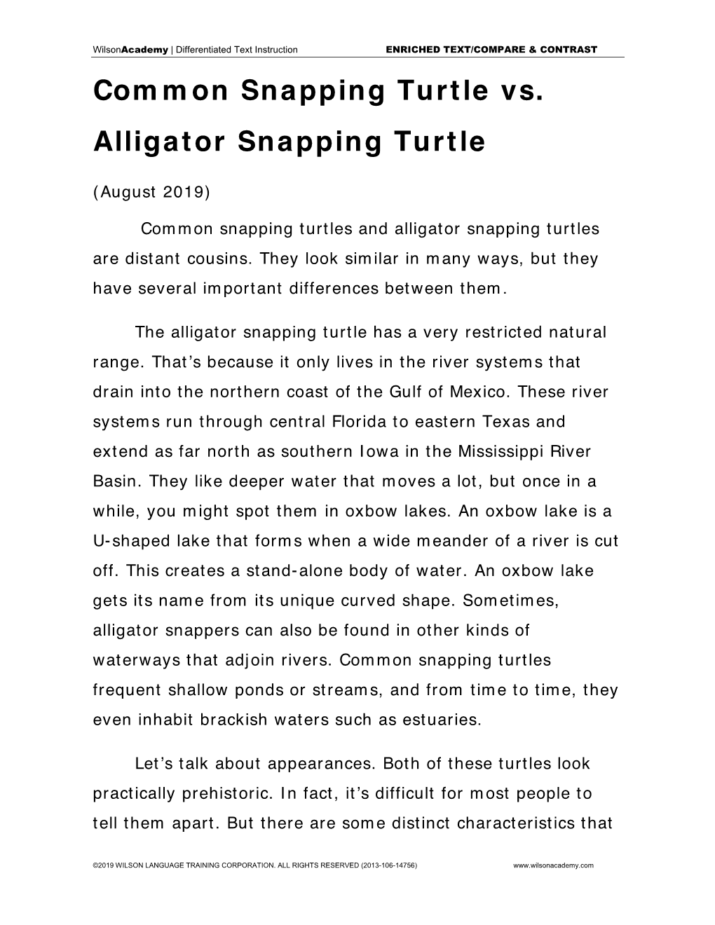 Common Snapping Turtle Vs. Alligator Snapping Turtle