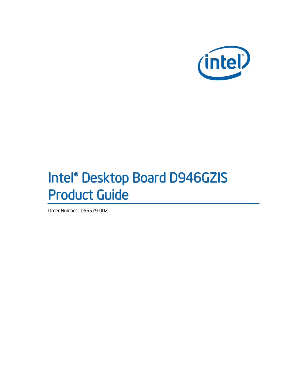 Intel® Desktop Board D946GZIS Product Guide