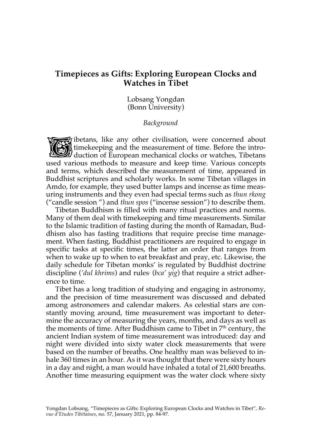 Timepieces As Gifts: Exploring European Clocks and Watches in Tibet