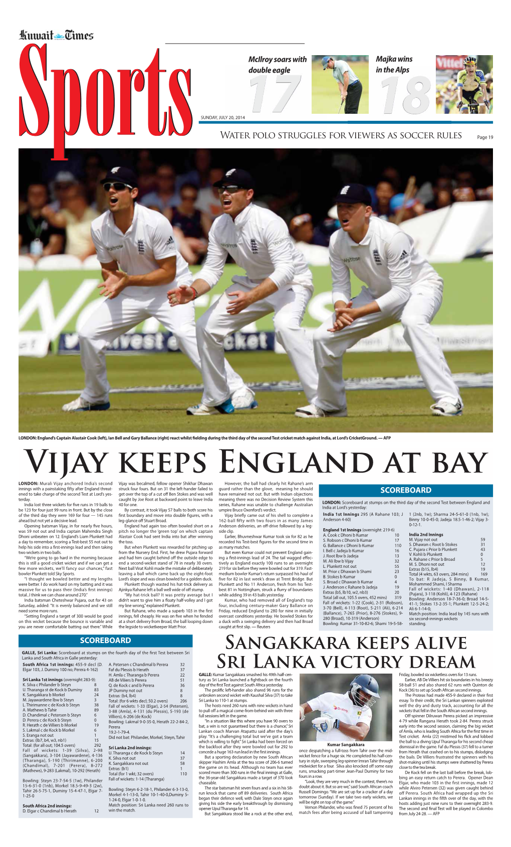 Vijay Keeps England at Bay