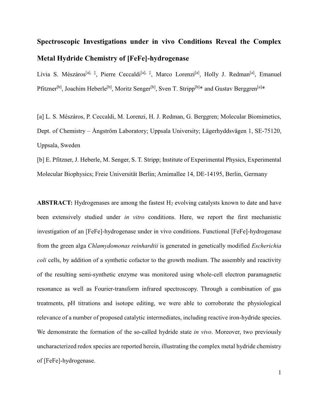 [Fefe]-Hydrogenase