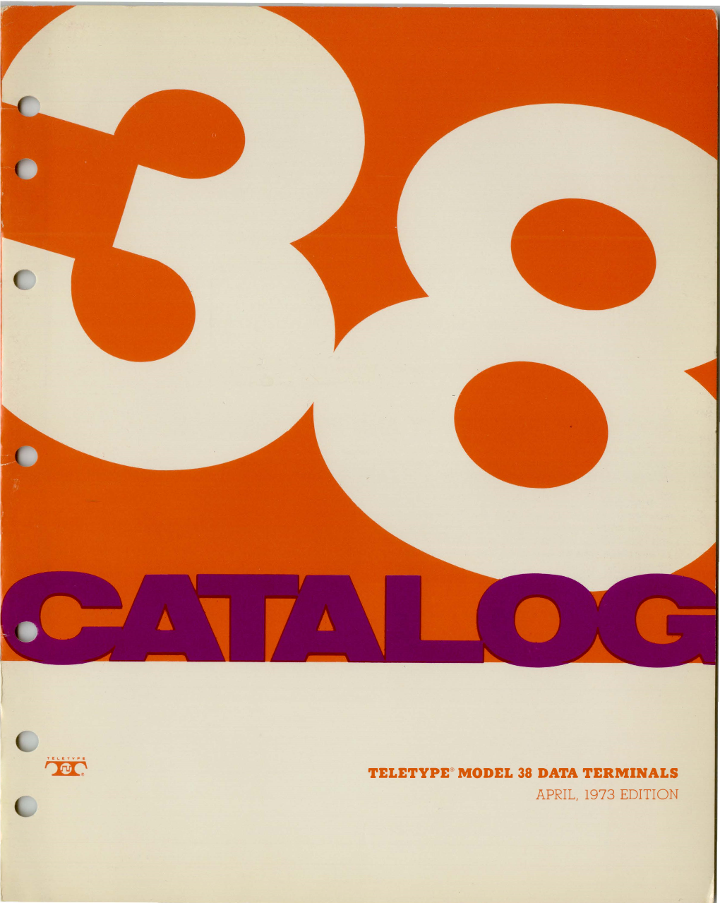 Teletype Model 38 Data Terminals Catalog