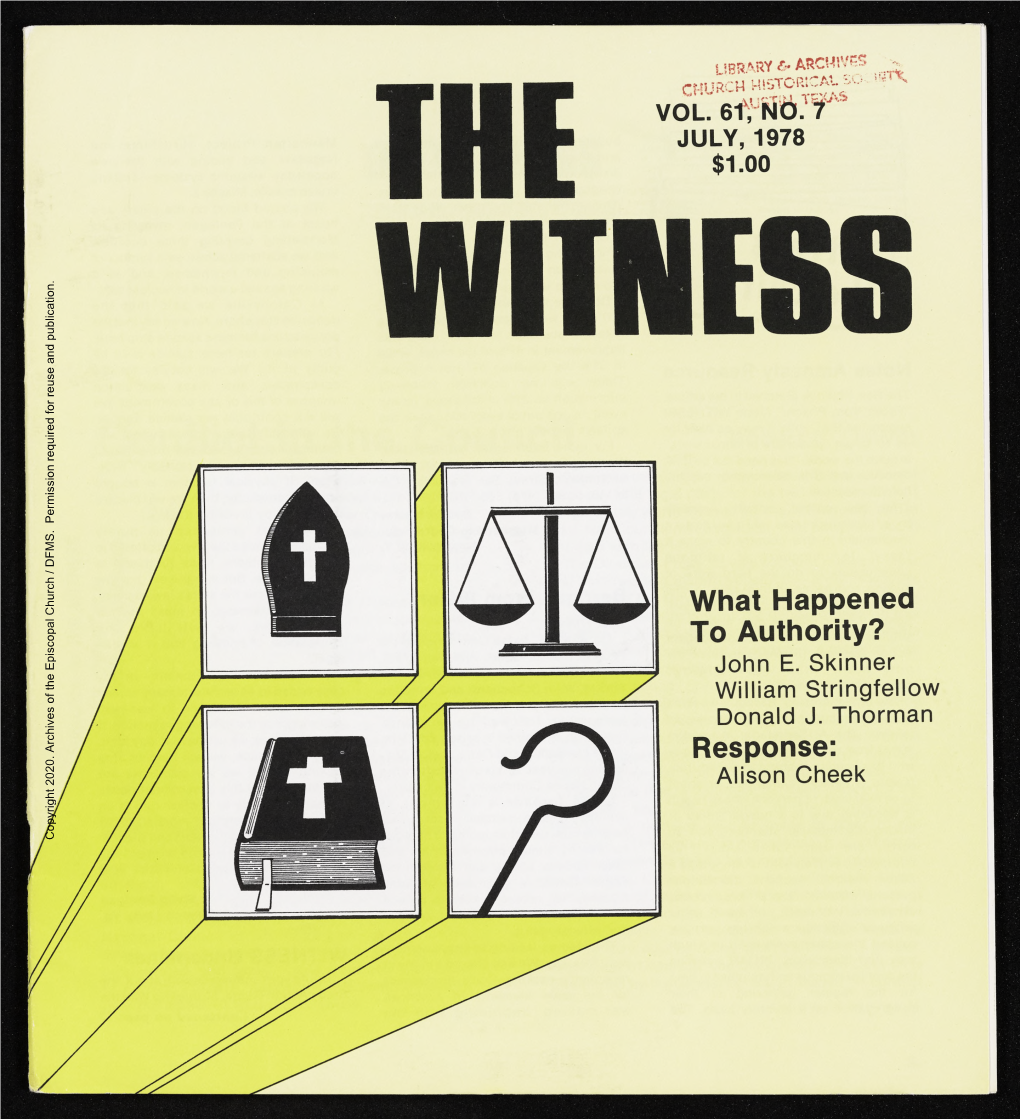 1978 the Witness, Vol. 61, No. 7. July 1978