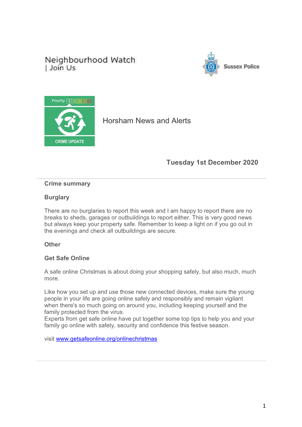 Horsham News and Alerts