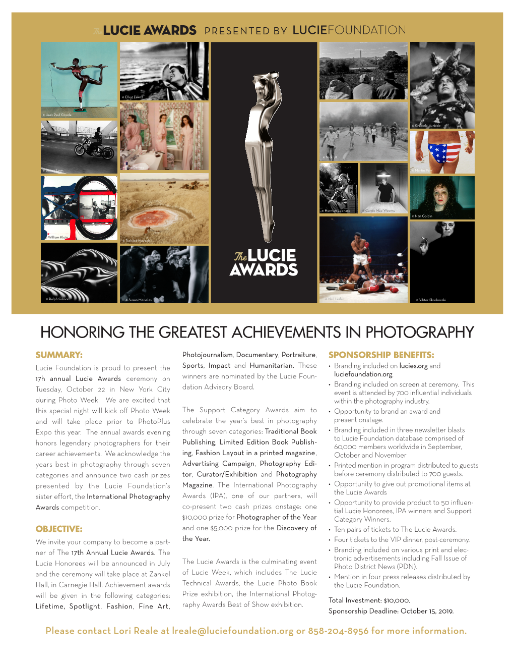 Honoring the Greatest Achievements in Photography