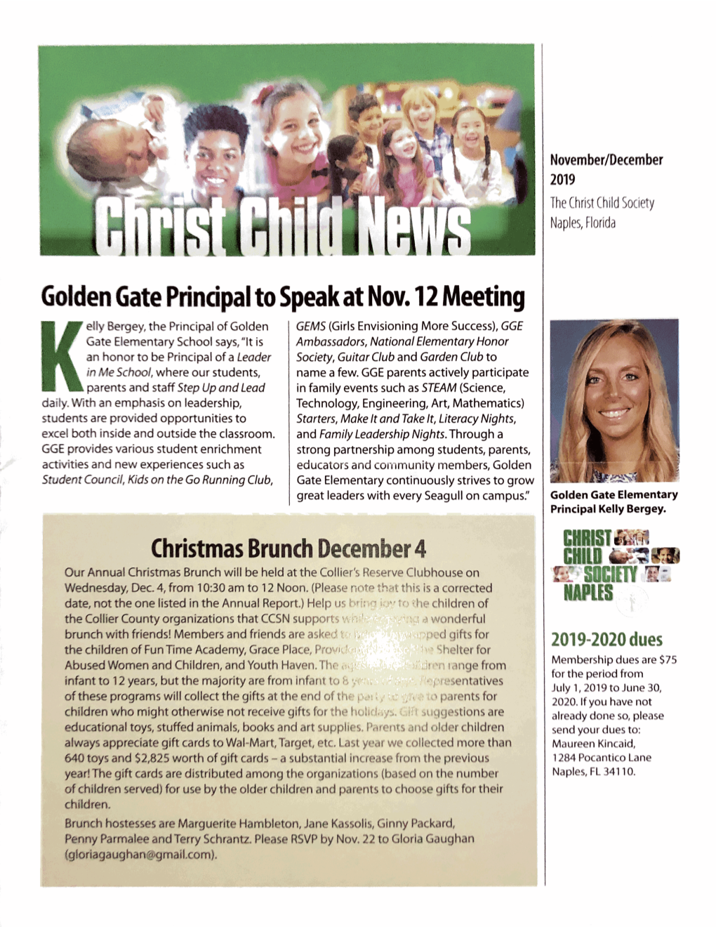 November/December 2019 2 / November/December Page Christ Child News