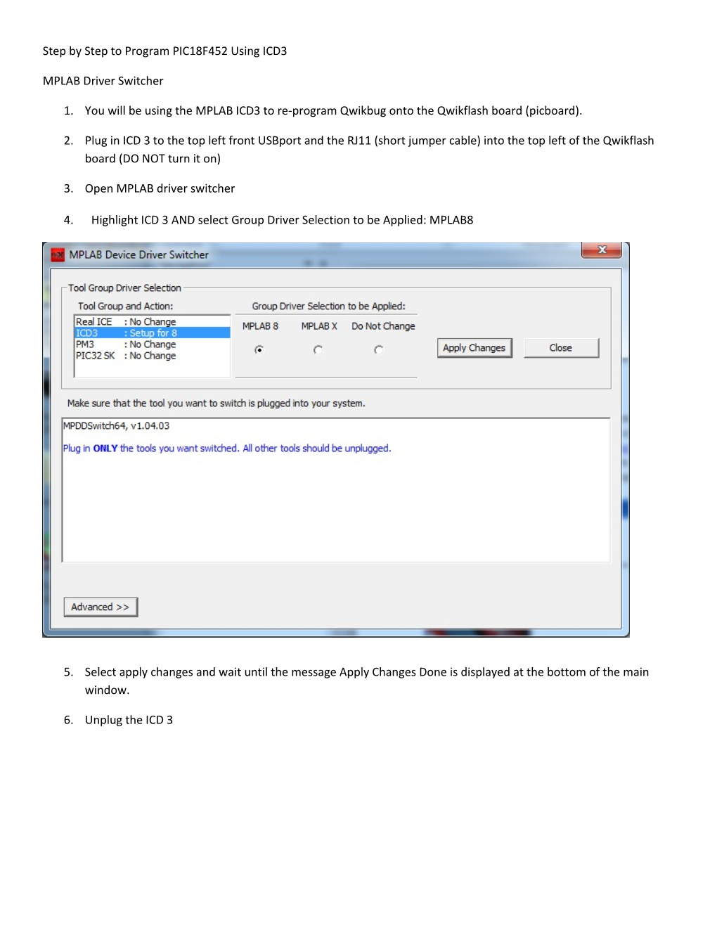 Step by Step to Program PIC18F452 Using ICD3