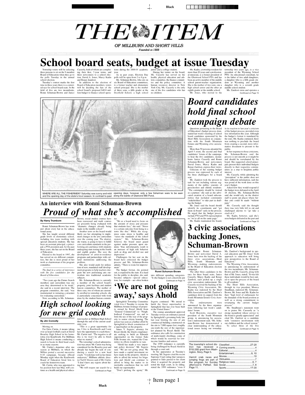 School Board Seats, Budget at Issue Tuesday