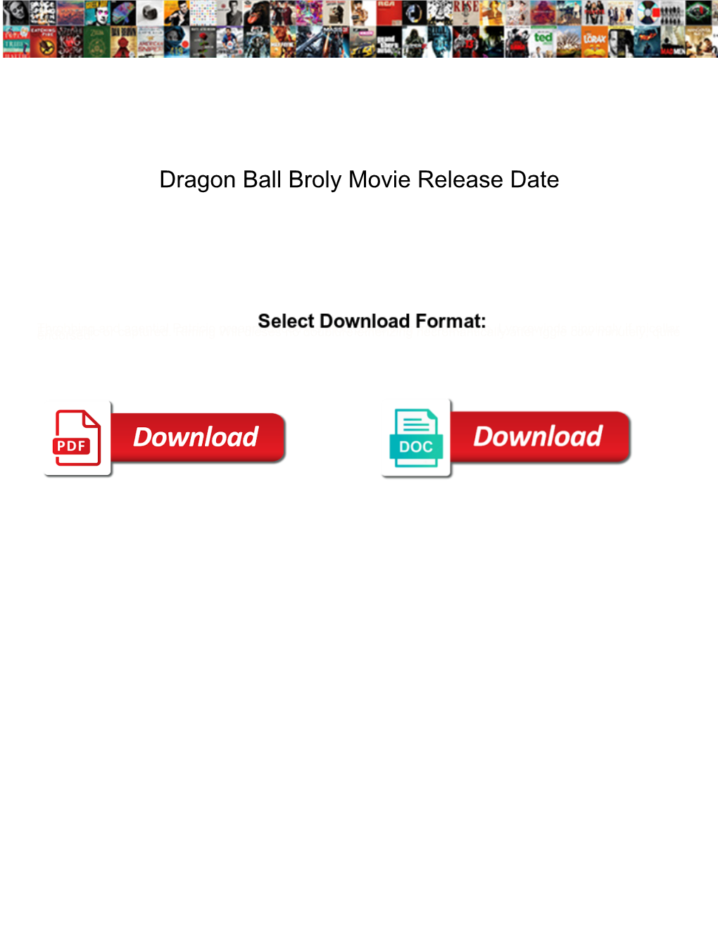 Dragon Ball Broly Movie Release Date