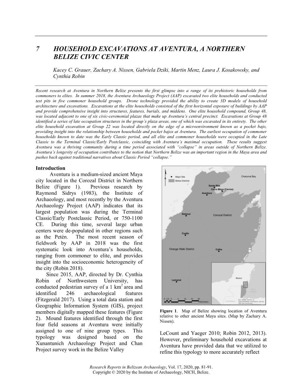 7 Household Excavations at Aventura, a Northern Belize Civic Center