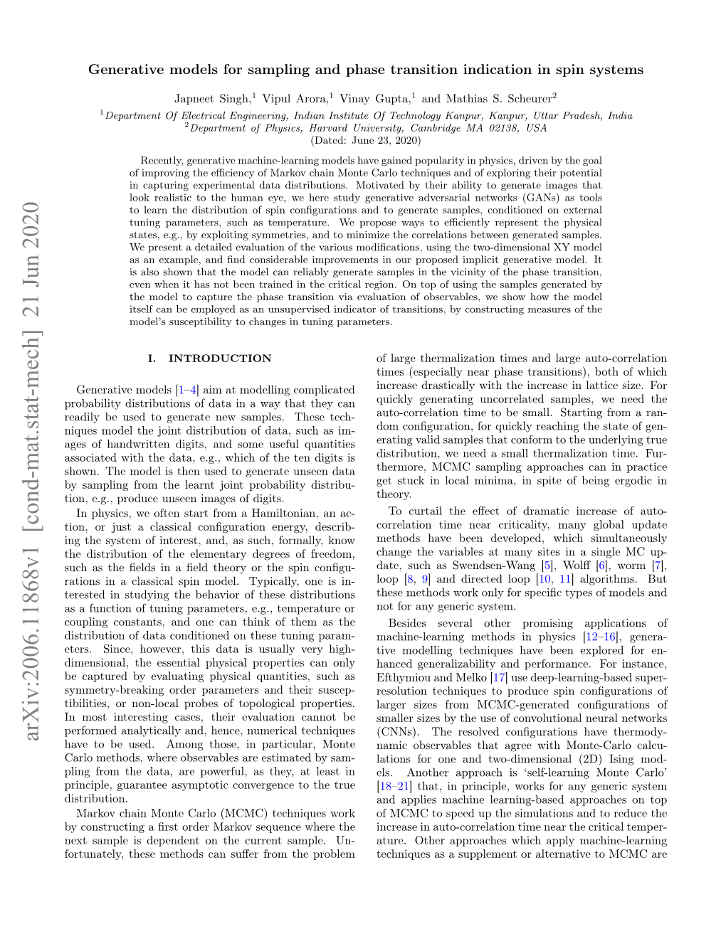 Generative Models for Sampling and Phase Transition Indication in Spin Systems