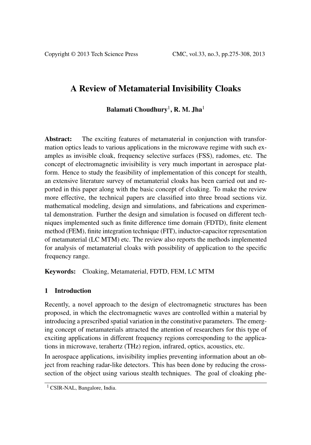A Review of Metamaterial Invisibility Cloaks