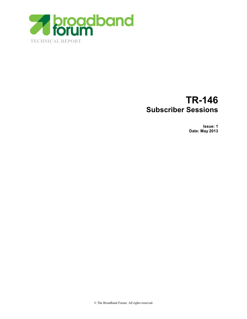 TR-146 Subscriber Sessions