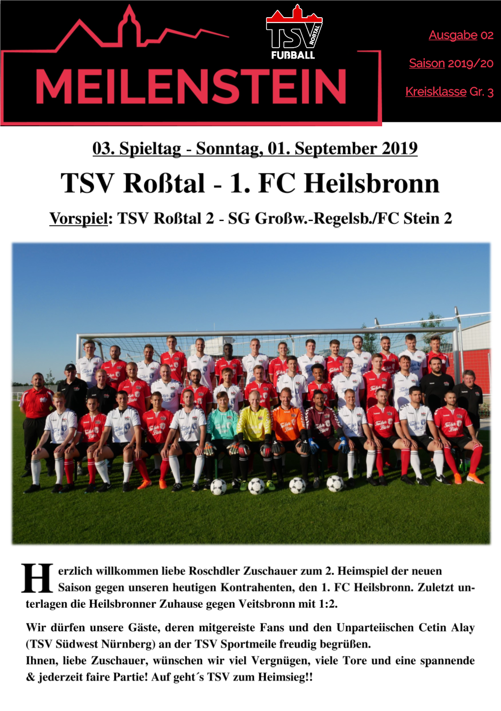 Ausgabe 02 Saison 2019/20 Kreisklasse Gr. 3