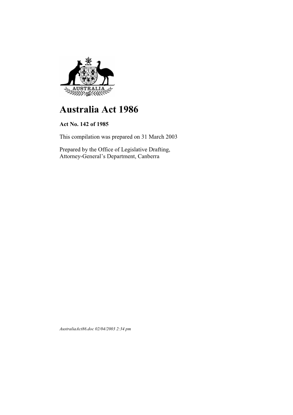 Australia Act 1986