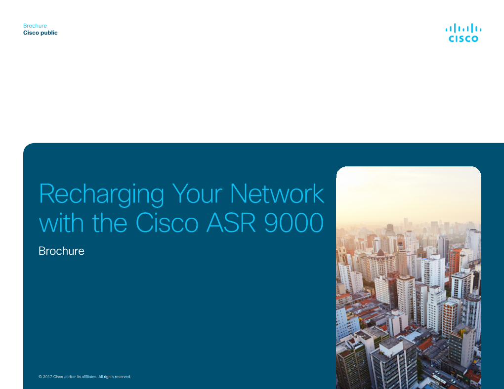 Recharging Your Network with the Cisco ASR 9000 Brochure