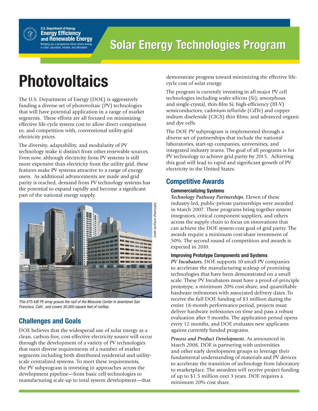 Solar Energy Technologies Program (SETP), Along with Reaching a Record Concentrating Solar Power, Market Transformation, and Grid Integration