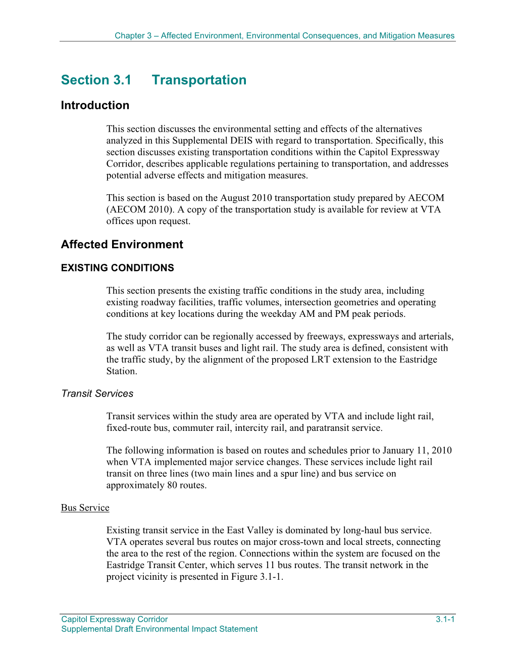 Section 3.1 Transportation