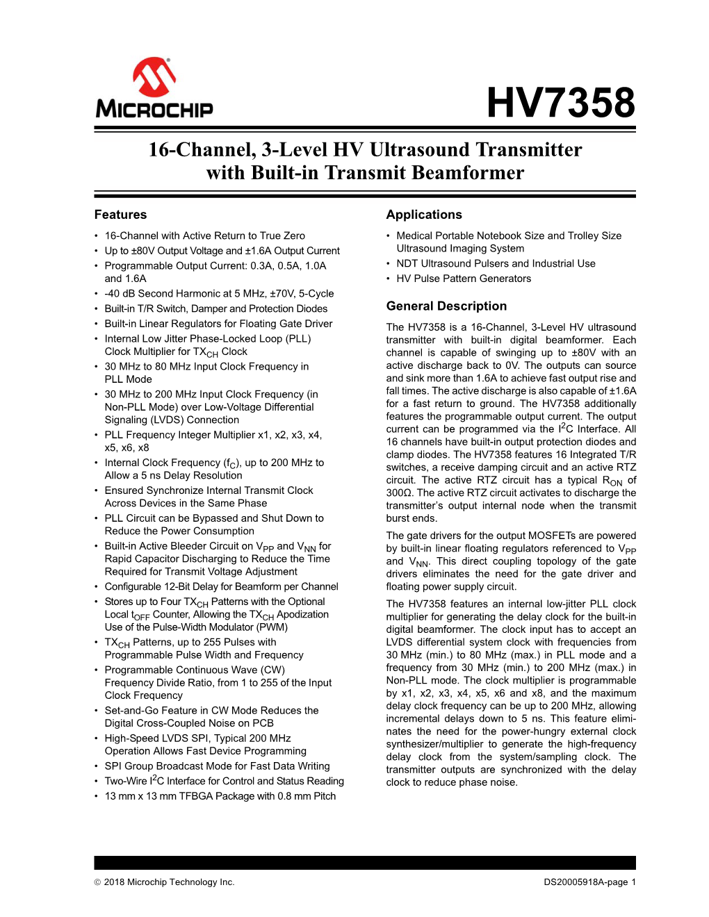 HV7358 Data Sheet