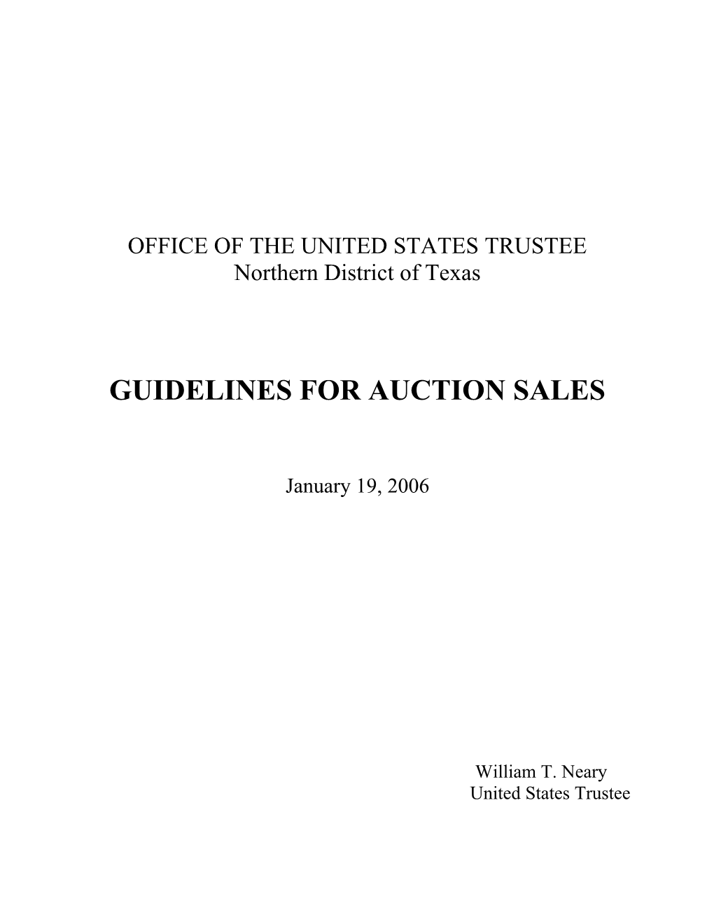 Office of the United States Trustee