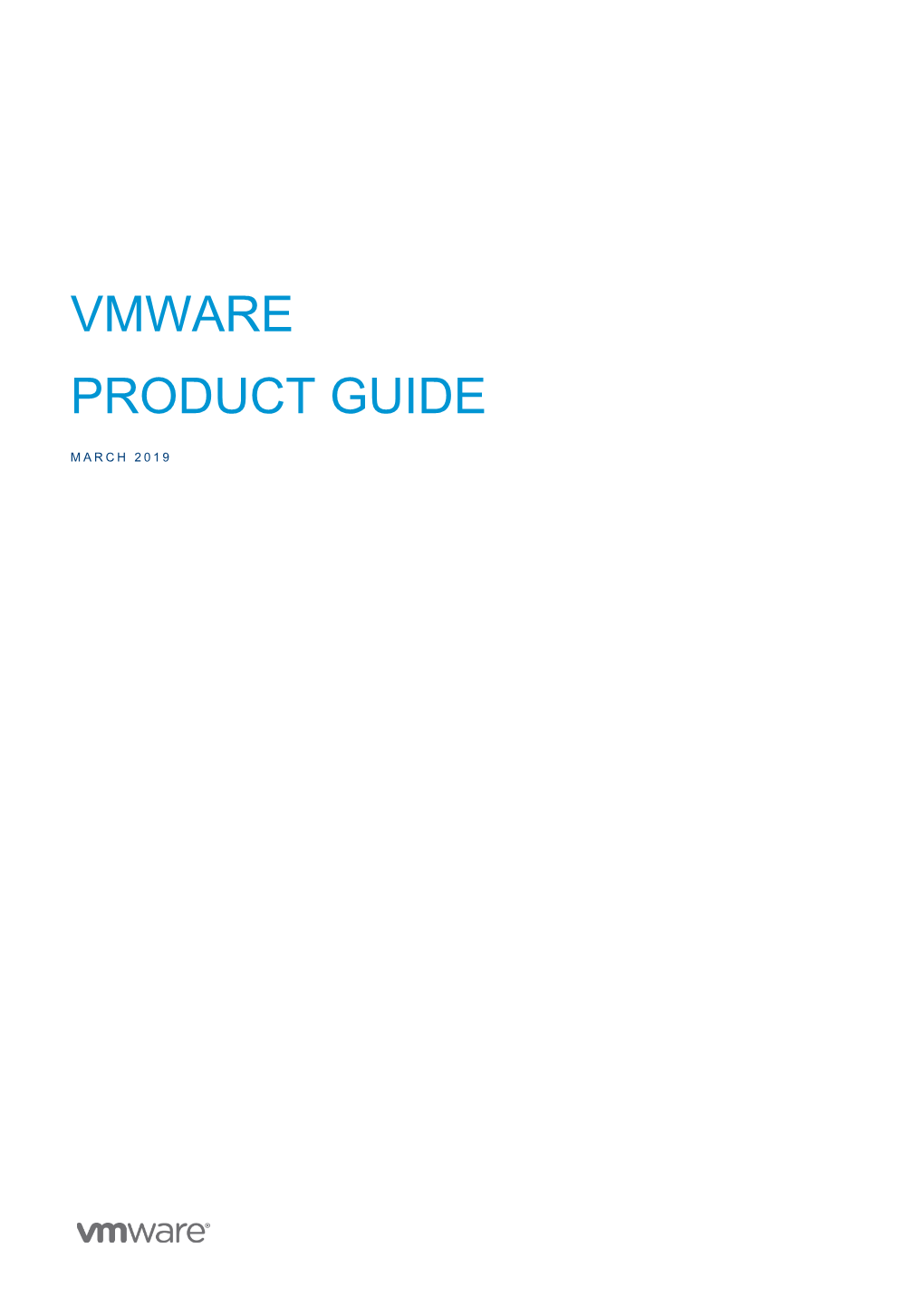 Vmware Product Guide