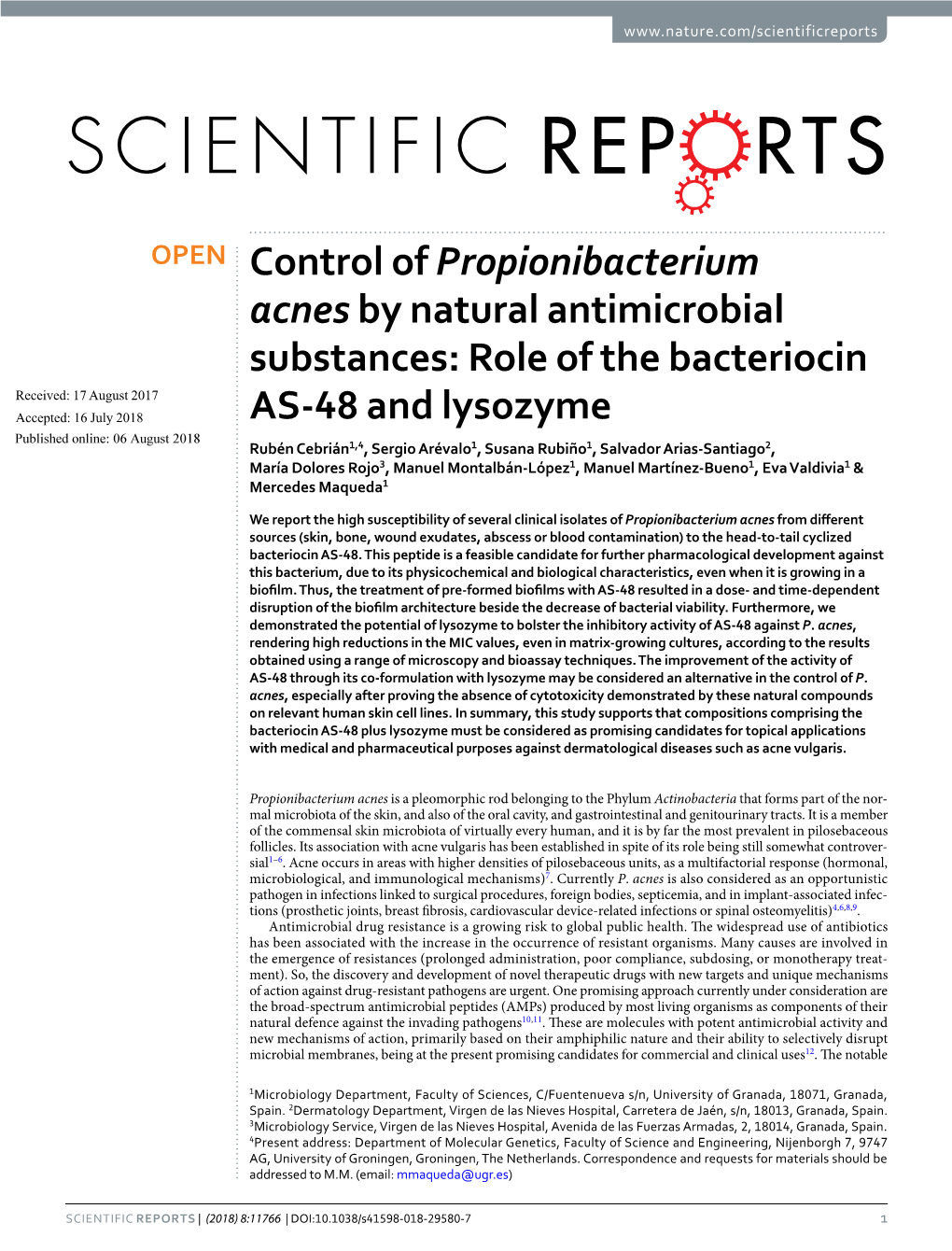 Role of the Bacteriocin AS-48 and Lysozyme