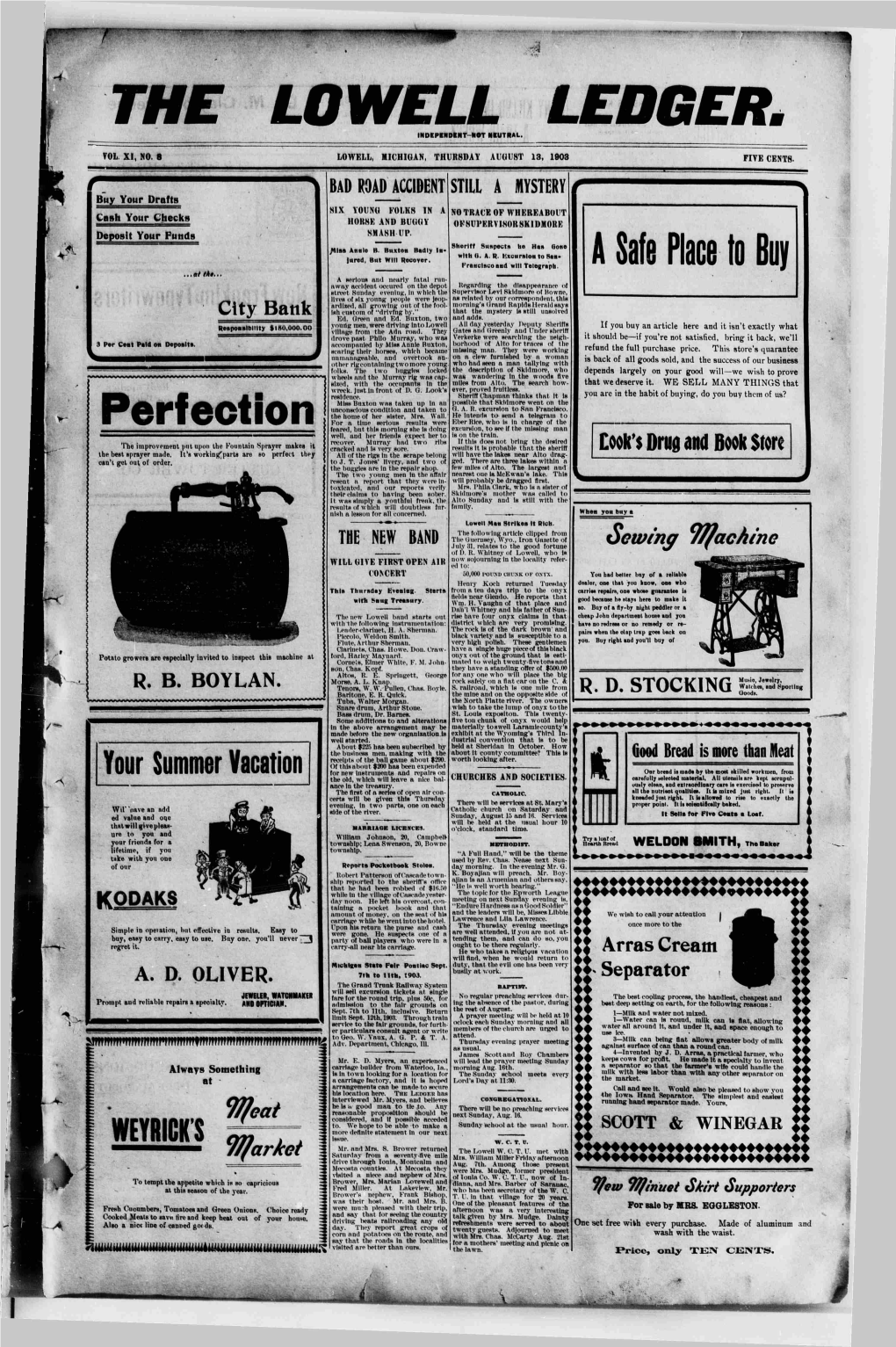 The Lowell Ledger. Indepindent-Not Neutral