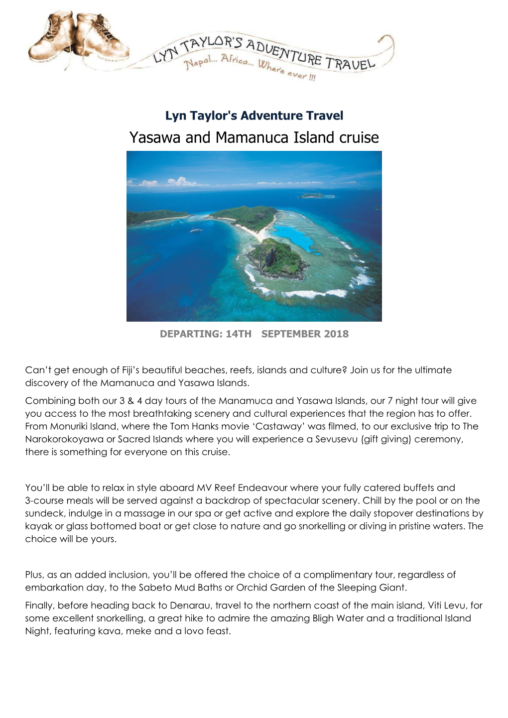 Yasawa and Mamanuca Island Cruise