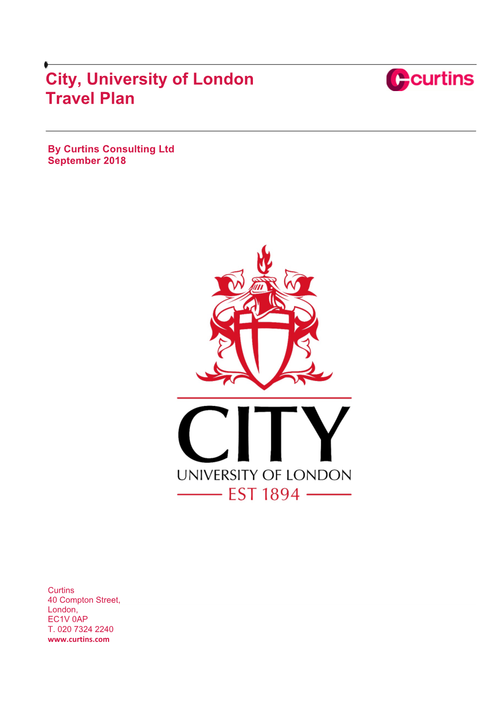City, University of London Travel Plan