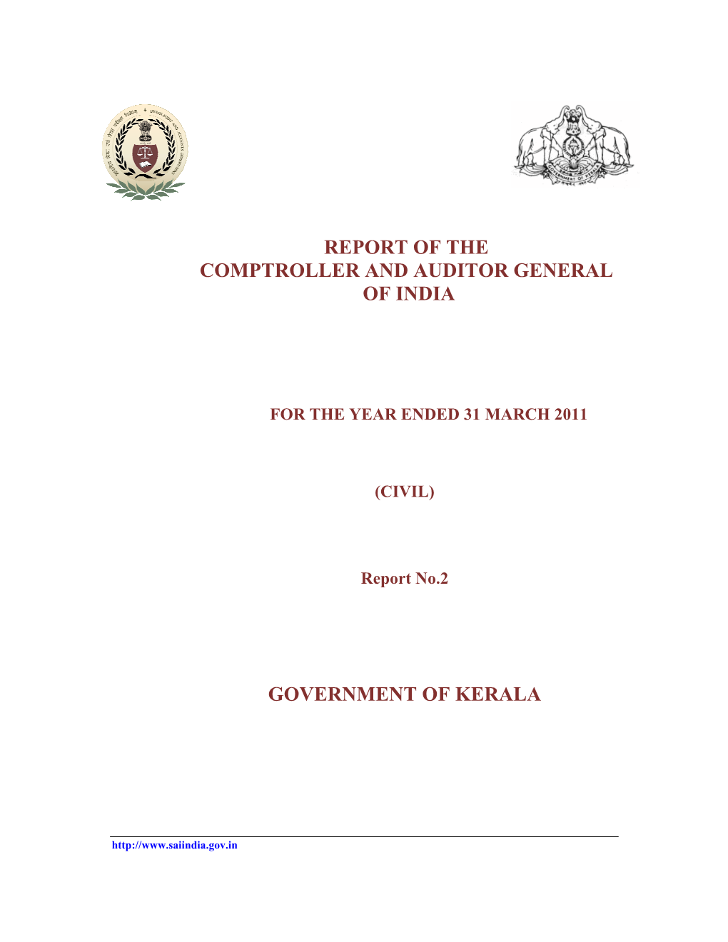 Report of the Comptroller and Auditor General of India