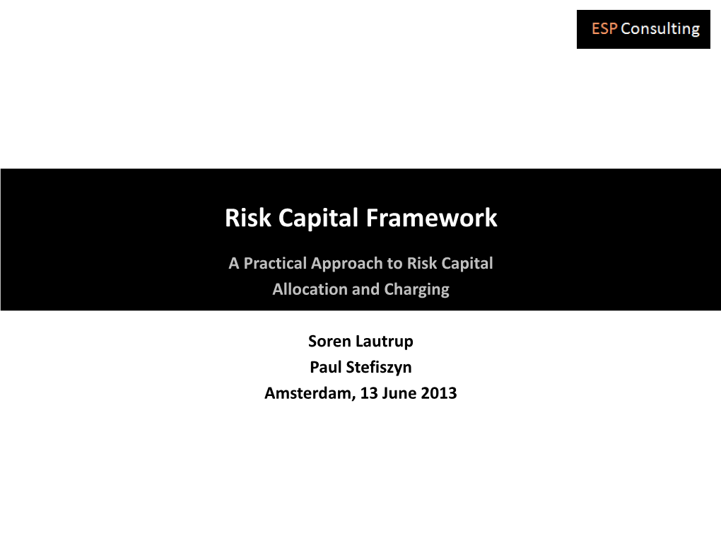 Risk Capital Framework