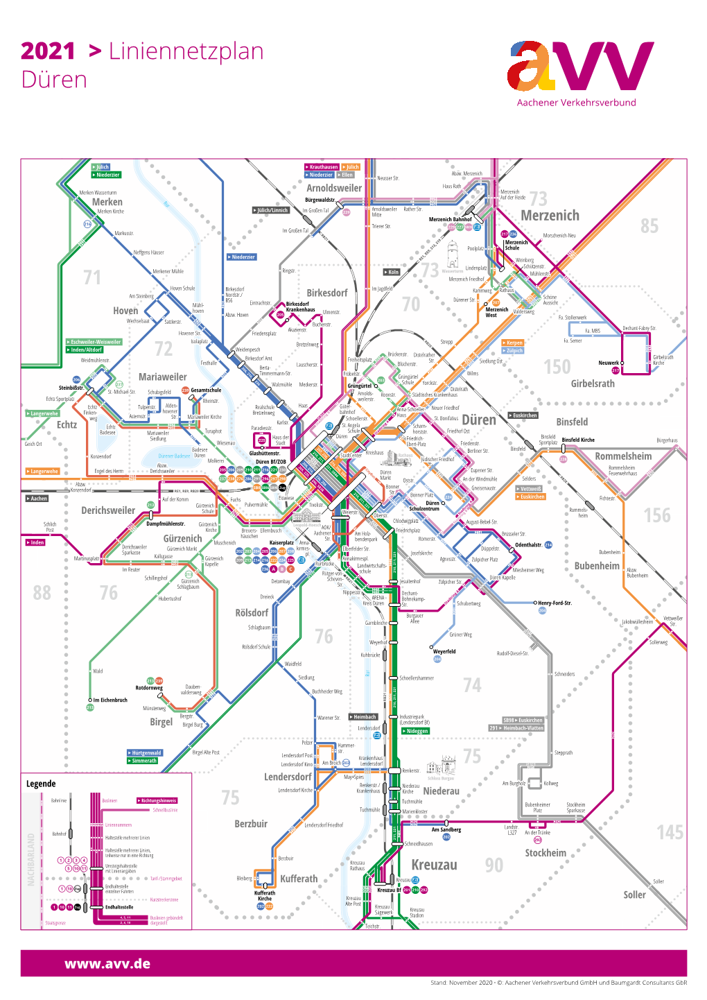 2021 &gt; Liniennetzplan Düren