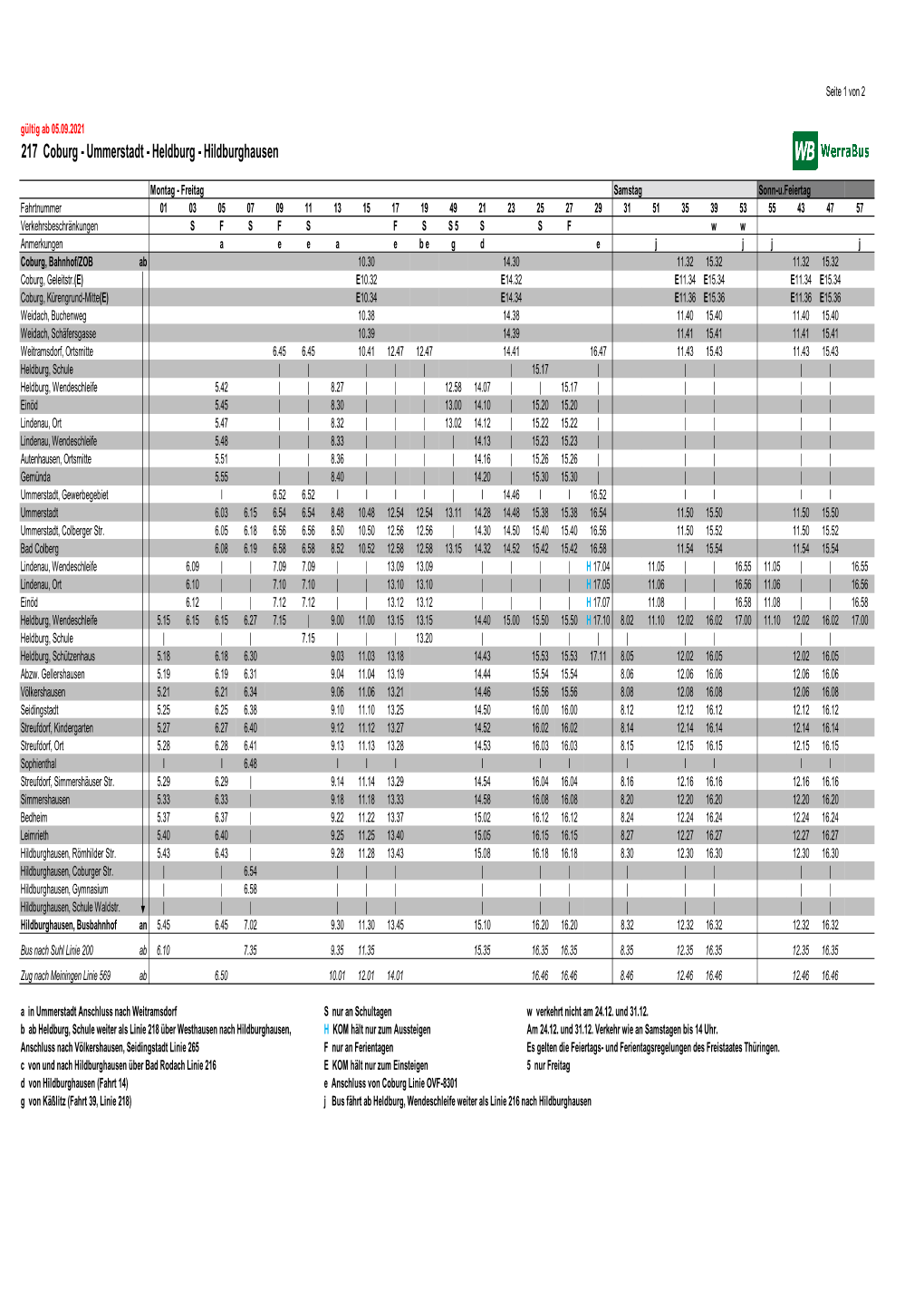 217 Coburg - Ummerstadt - Heldburg - Hildburghausen