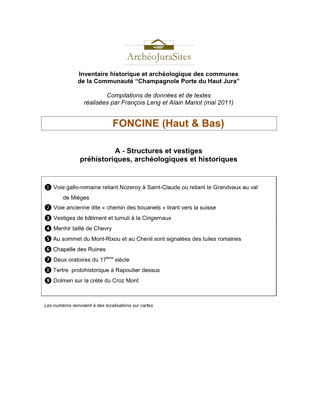 FONCINE (Haut & Bas)